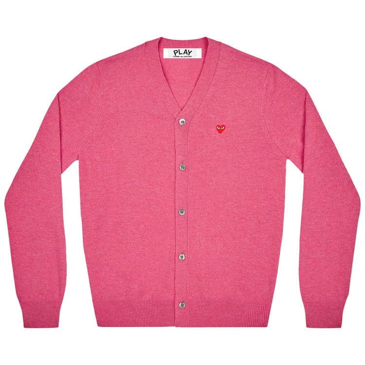 Comme des Garçons PLAY Small Heart Cardigan Pink