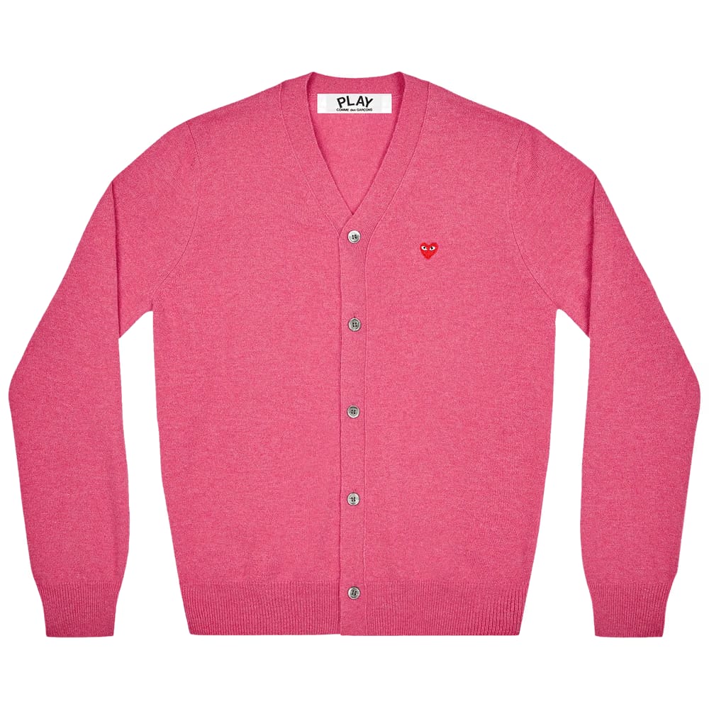 Comme des Garçons PLAY Small Heart Cardigan Pink