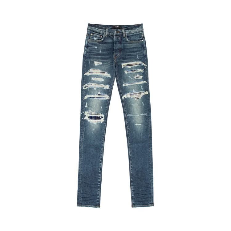 Amiri Plaid Thrasher Skinny Jean Deep Classic