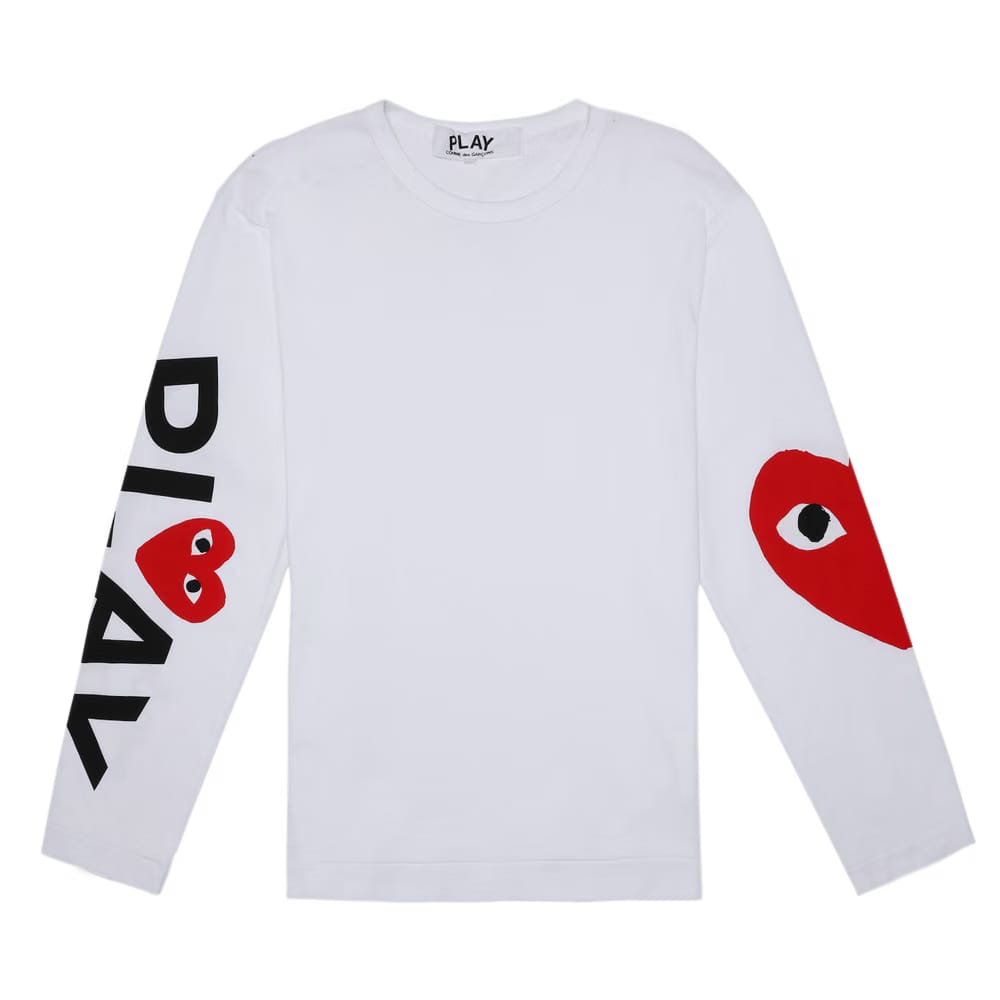 Comme des Garçons PLAY Logo Long-Sleeve Shirt White
