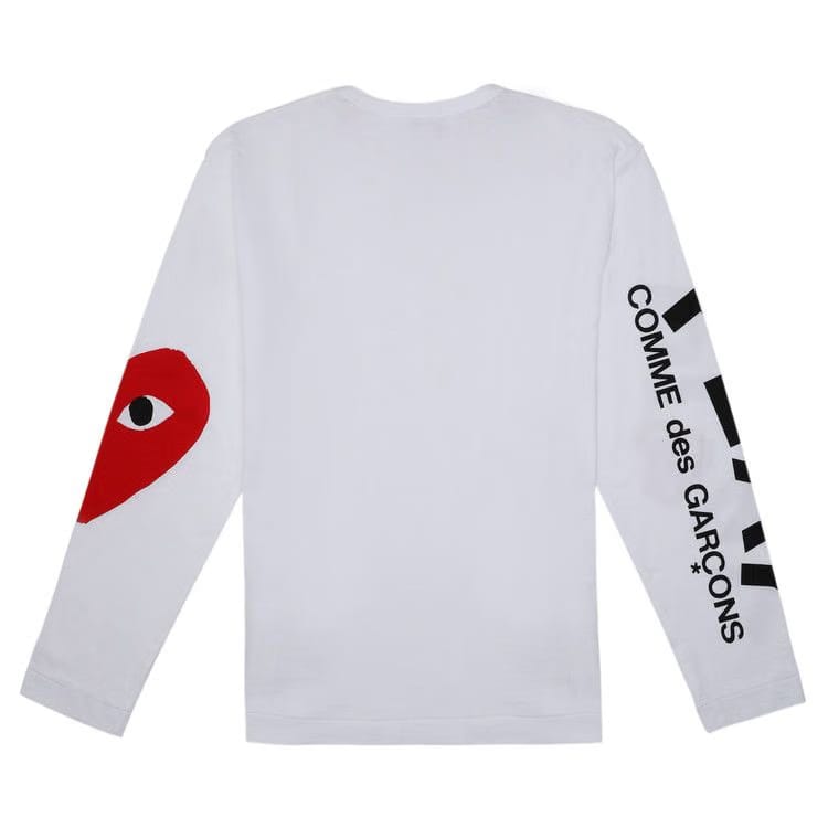 Comme des Garçons PLAY Logo Long-Sleeve Shirt White