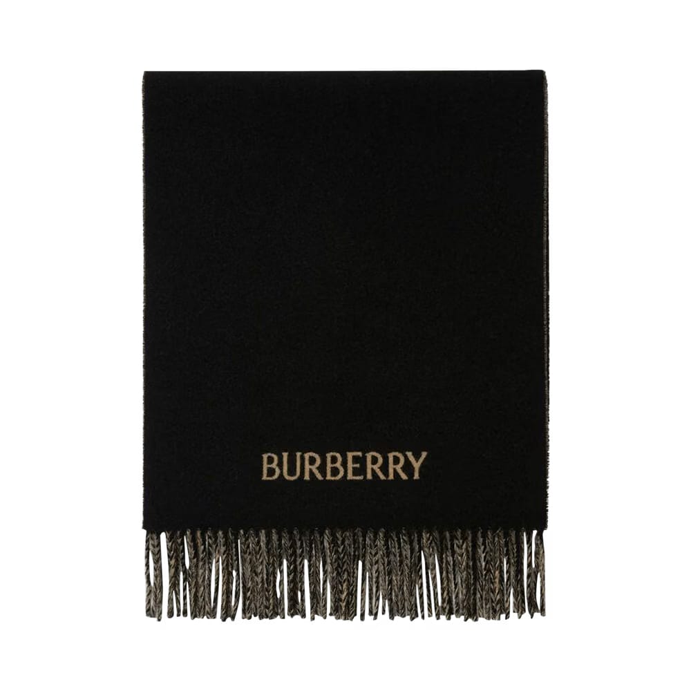 Burberry Cashmere Reversible Scarf Camel/Black