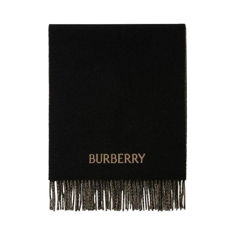 Burberry Cashmere Reversible Scarf Camel/Black