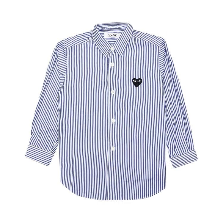 Comme des Garçons PLAY Long-Sleeve Striped Shirt White/Blue