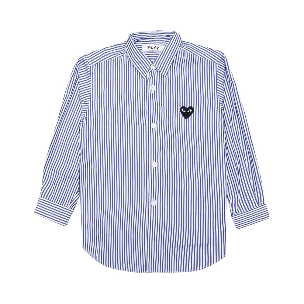 Comme des Garçons PLAY Long-Sleeve Striped Shirt White/Blue
