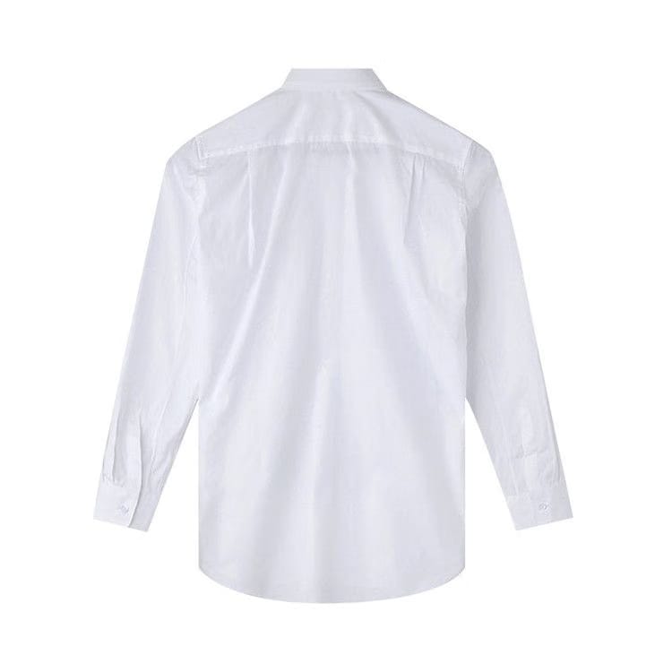 Comme des Garçons Play Long-Sleeve Button Down Shirt With Red Heart White