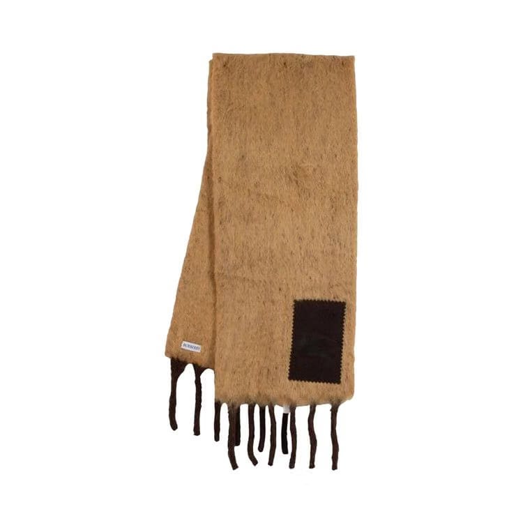 Burberry Brushed Alpaca Scarf Deer Brown
