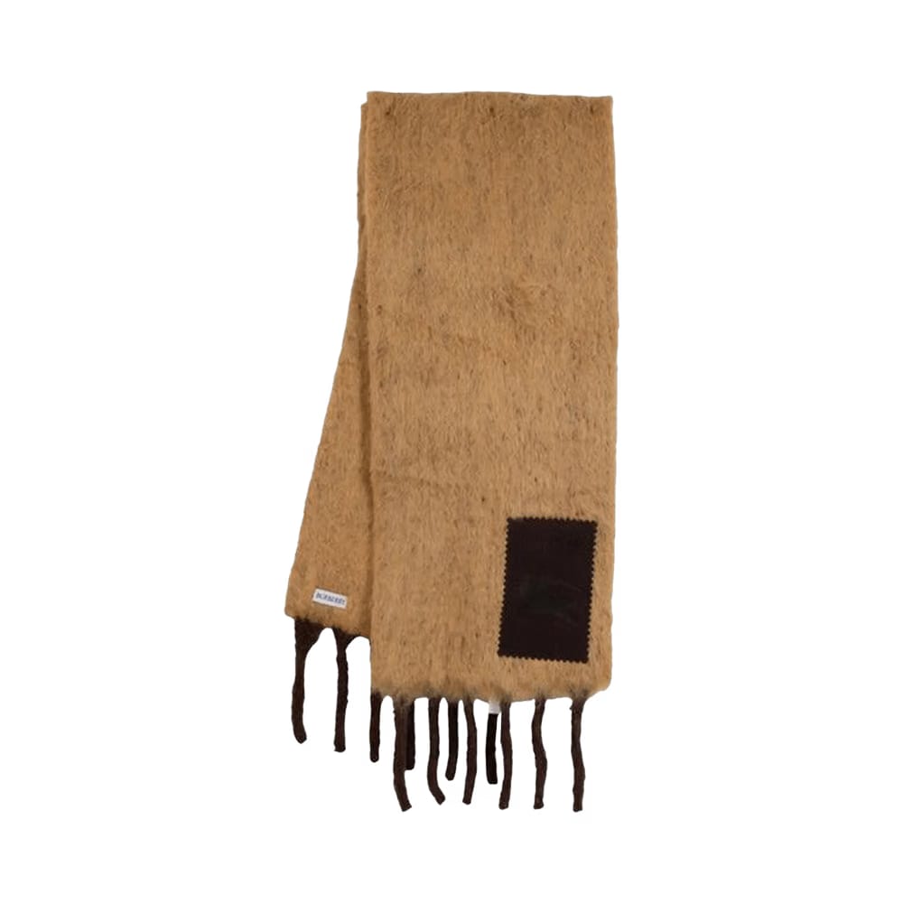 Burberry Brushed Alpaca Scarf Deer Brown
