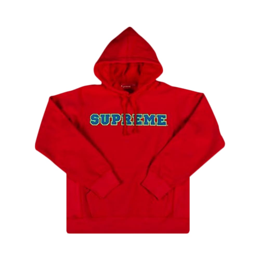 Supreme Cord Collegiate Hoodie Red