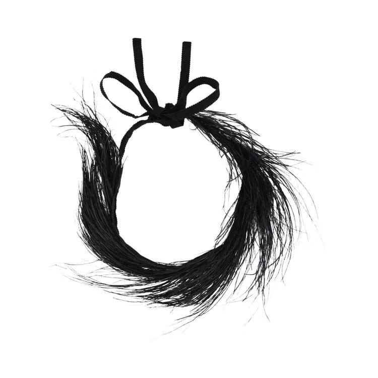 Gucci Ostrich Feather Choker Necklace Black
