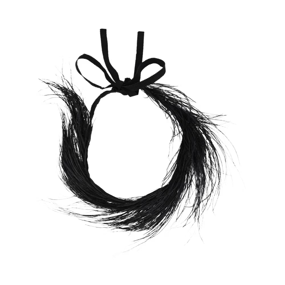 Gucci Ostrich Feather Choker Necklace Black