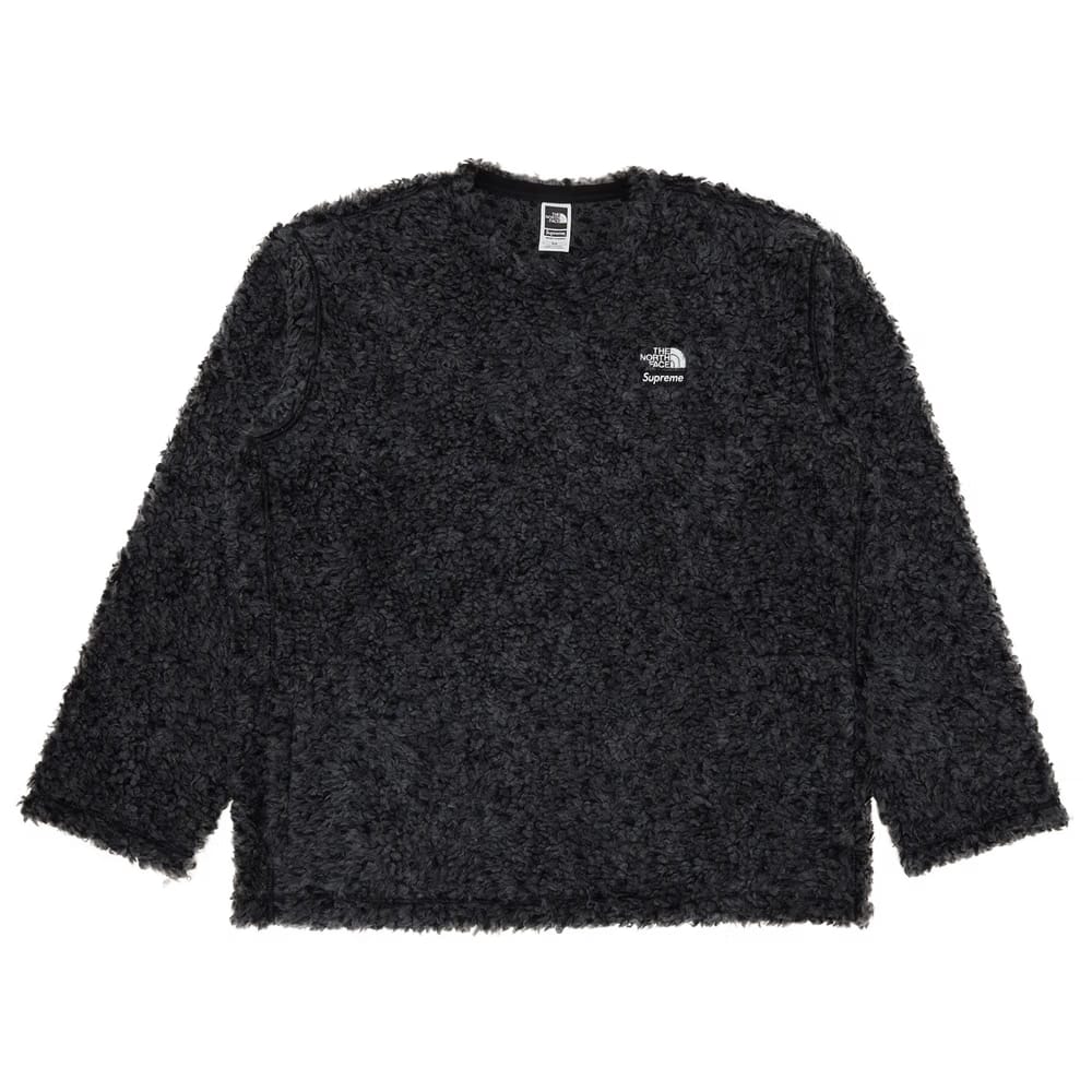 Supreme x The North Face High Pile Fleece Long-Sleeve Top Black