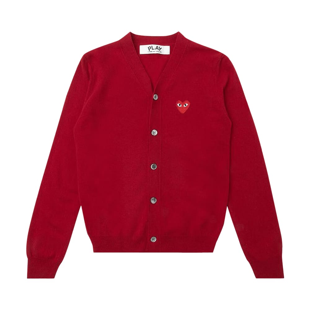 Comme des Garçons PLAY Knit Cardigan Red Heart Red