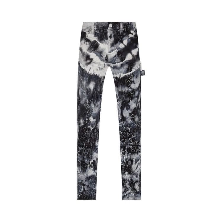 Amiri Cracked Tie Dye Carpenter Jean Black