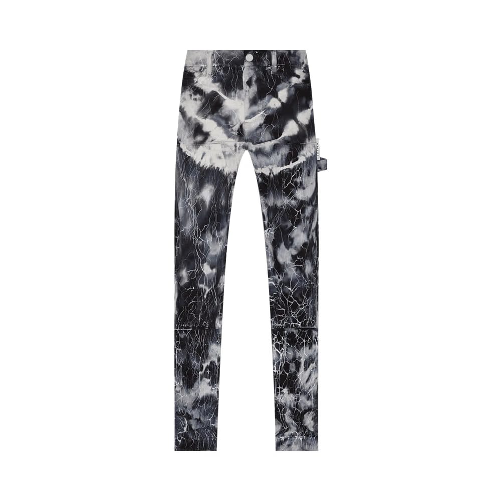 Amiri Cracked Tie Dye Carpenter Jean Black