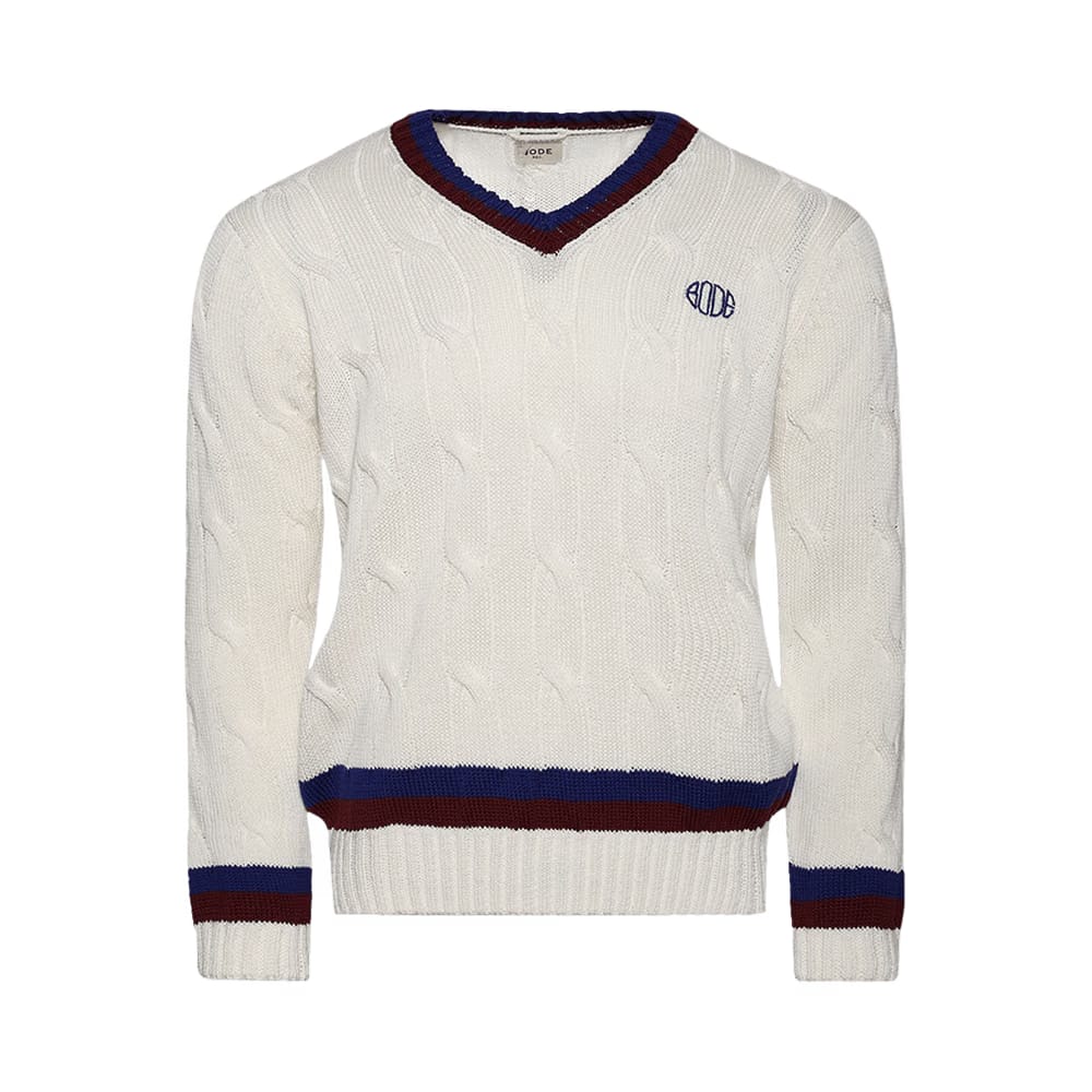 Bode Tennis Sweater Cream