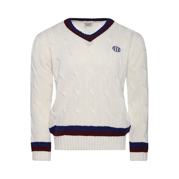 Bode Tennis Sweater Cream