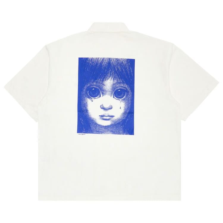 Supreme Margaret Keane Teardrop Shorts-Sleeve Work Shirt White