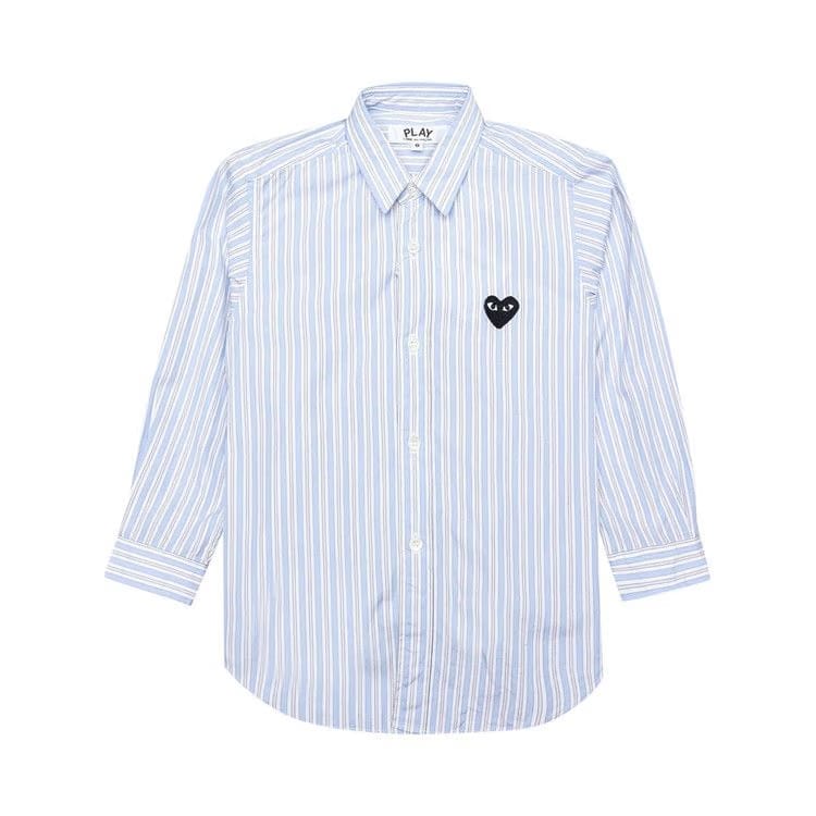 Comme des Garçons PLAY Long-Sleeve Striped Shirt White/Light Blue
