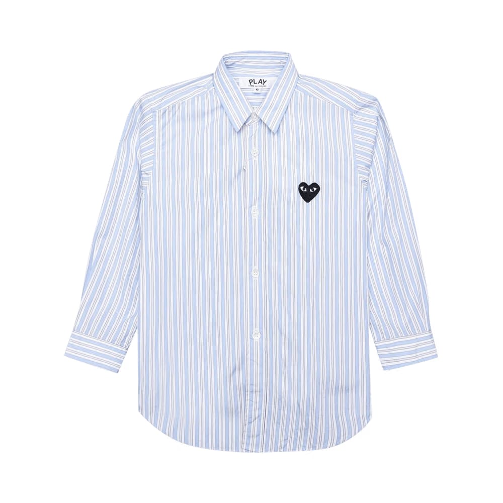 Comme des Garçons PLAY Long-Sleeve Striped Shirt White/Light Blue
