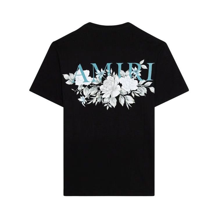 Amiri Floral Logo T-Shirt Black
