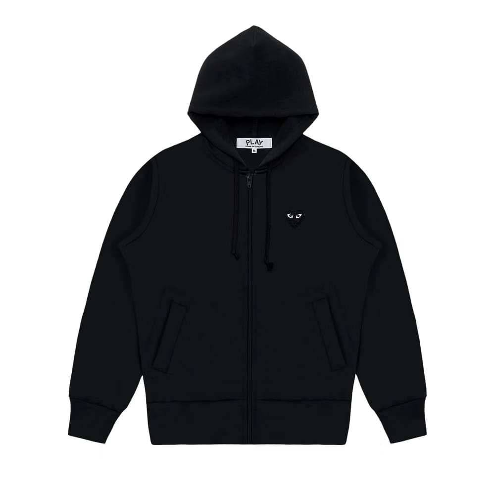 Comme des Garçons PLAY Zip-Up Sweatshirt Black