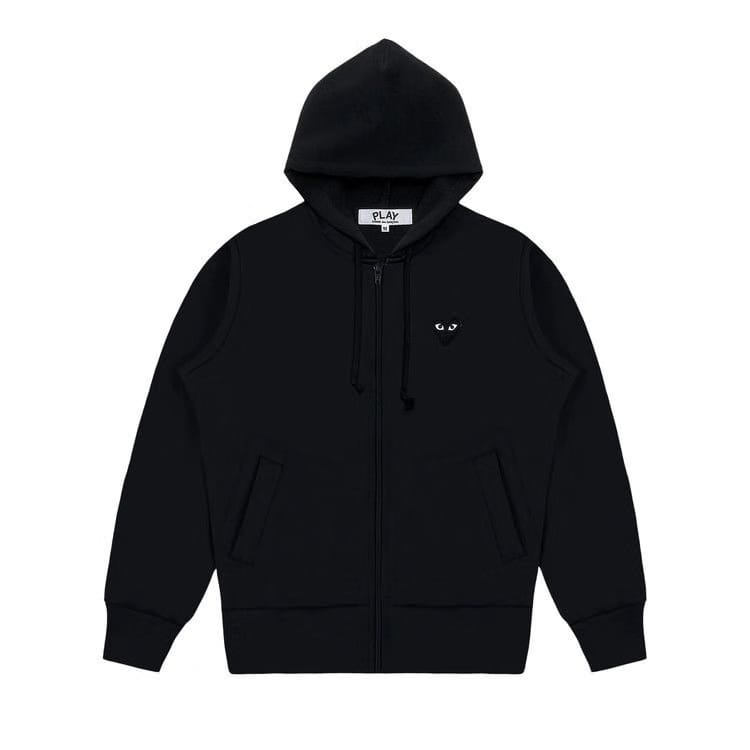 Comme des Garçons PLAY Zip-Up Sweatshirt Black