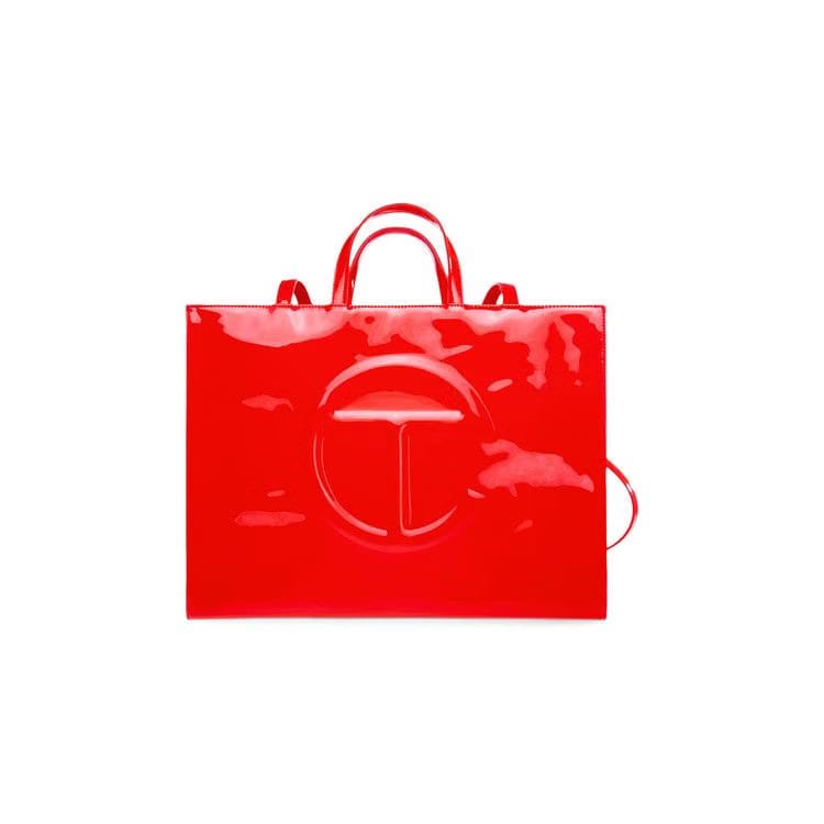 Telfar Large Shopping Bag Red Patent