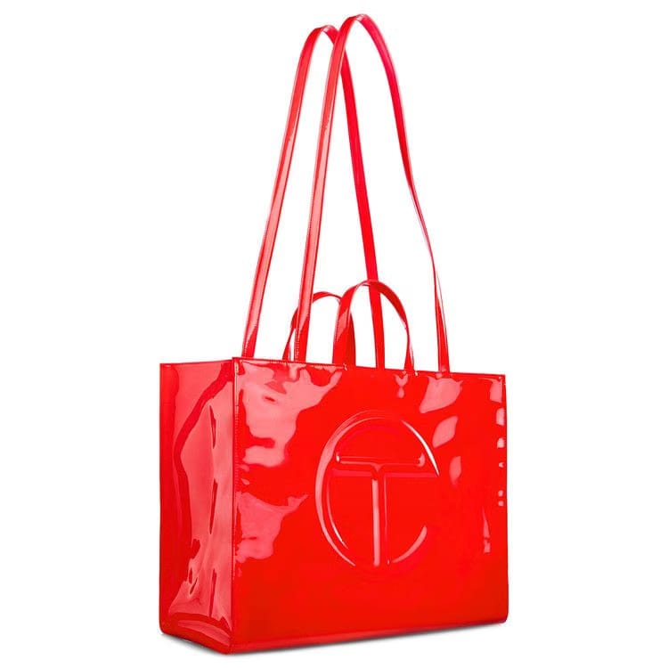 Telfar Large Shopping Bag Red Patent