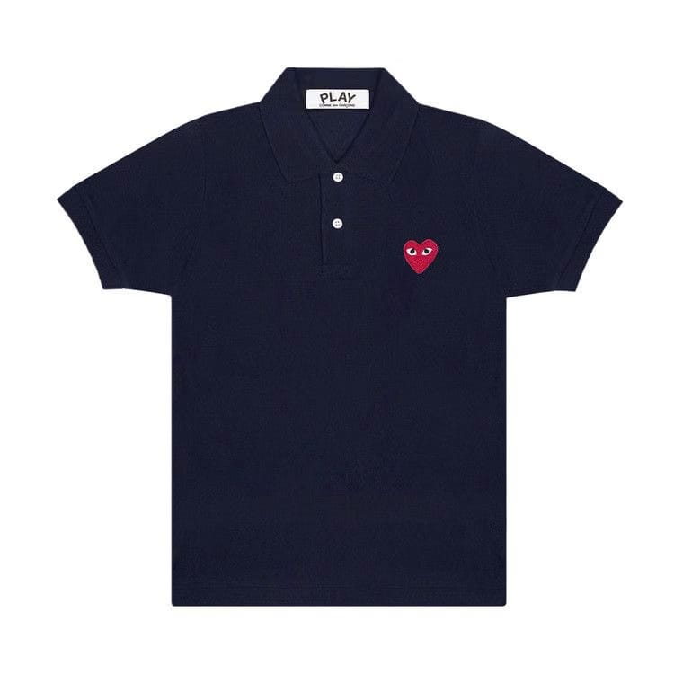 Comme des Garçons PLAY Heart Polo Navy
