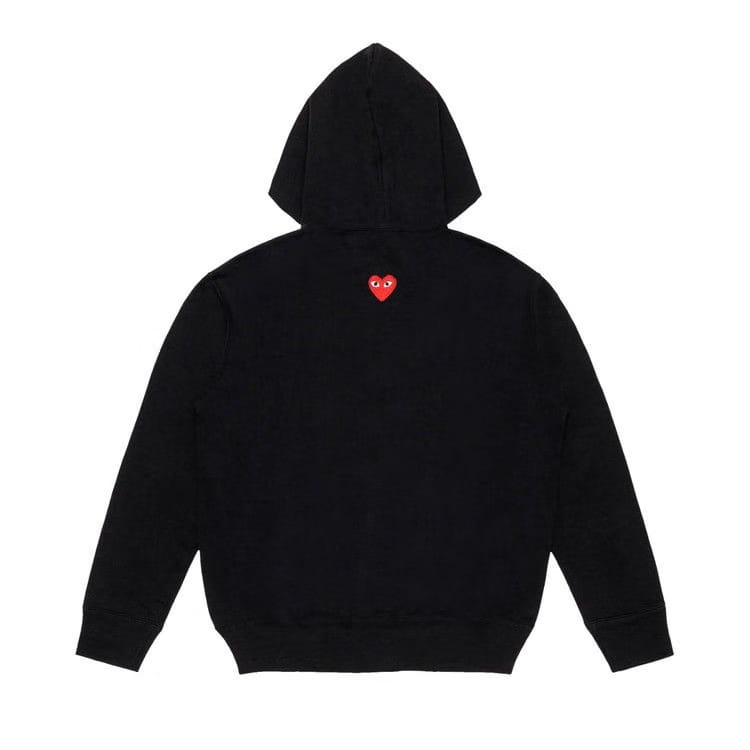 Comme des Garçons PLAY Heart Back Emblem Hooded Zip Up Black