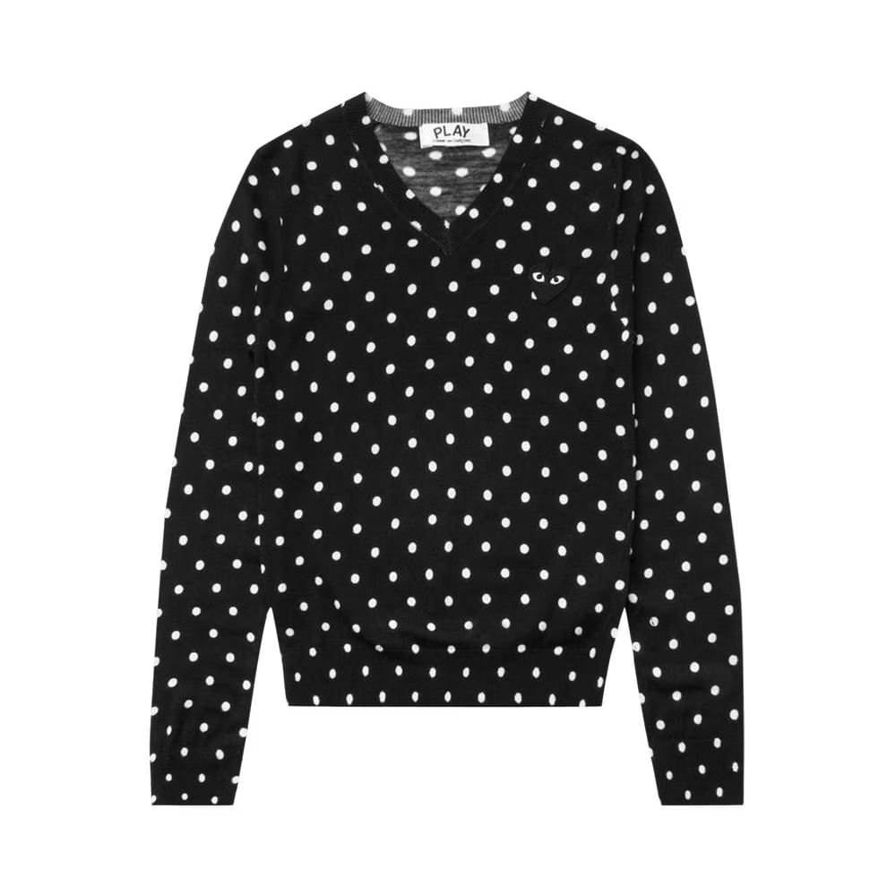 Comme des Garçons PLAY Polka Dot Sweater Black