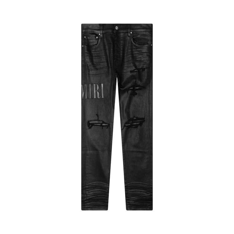 Amiri Wax Logo Jean Black