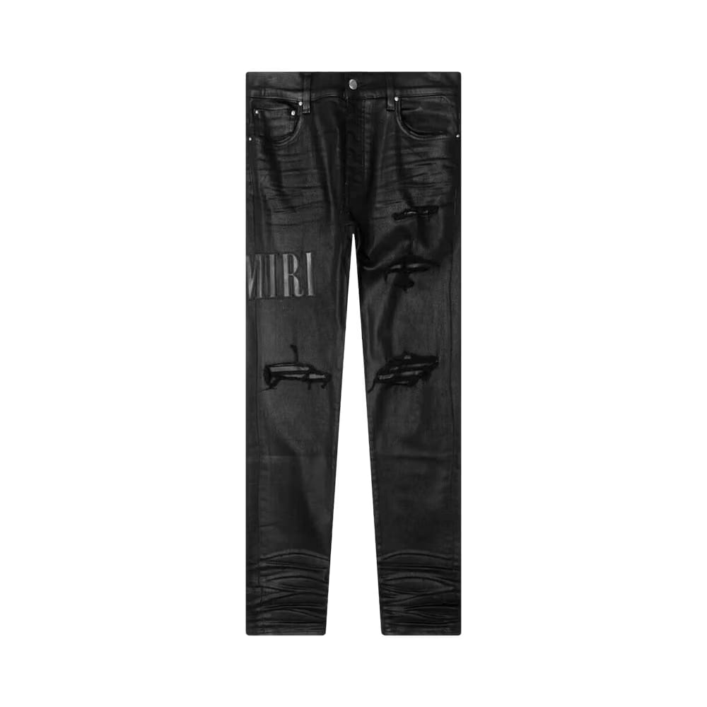 Amiri Wax Logo Jean Black