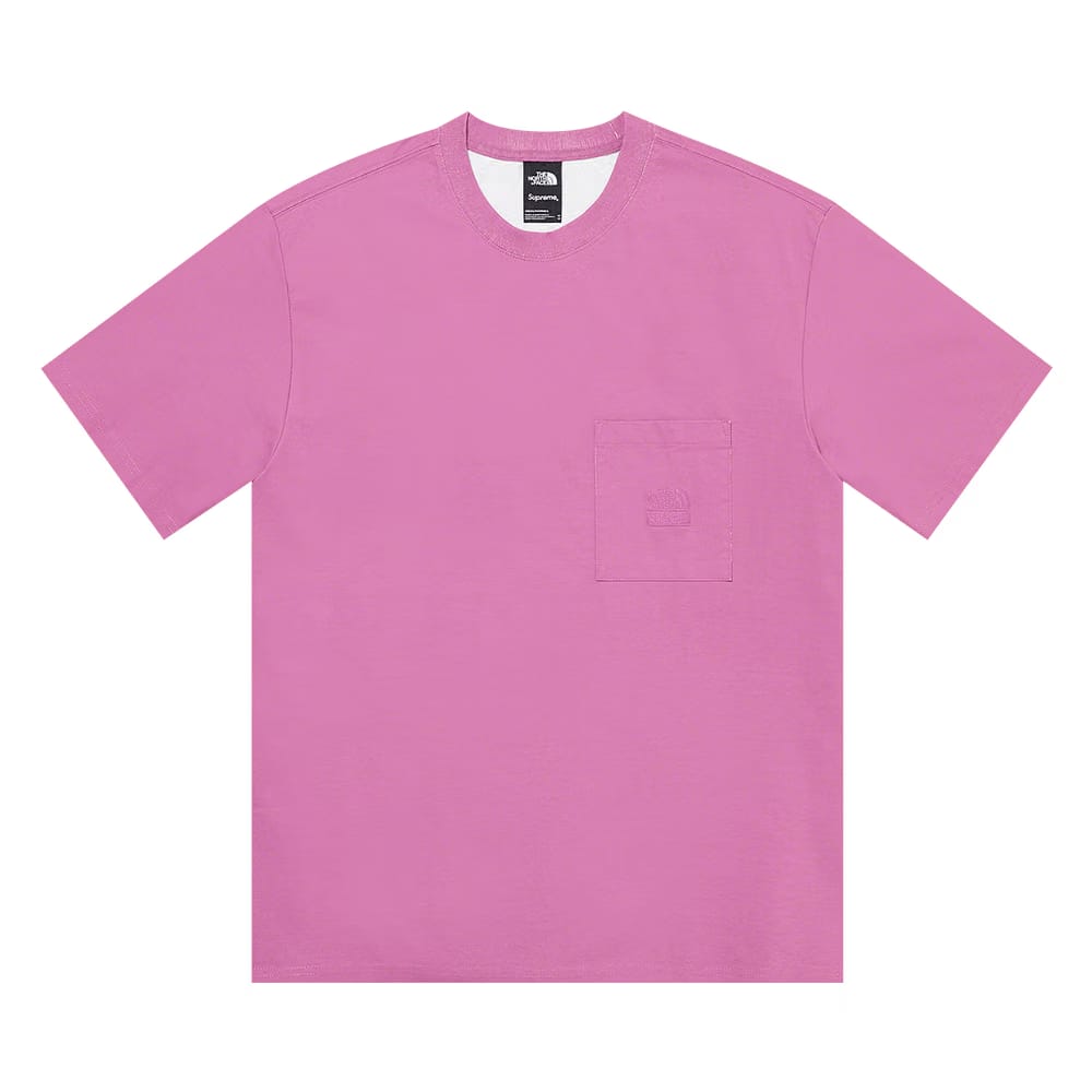 Supreme x The North Face Pigment Printed Pocket T-Shirt Pink