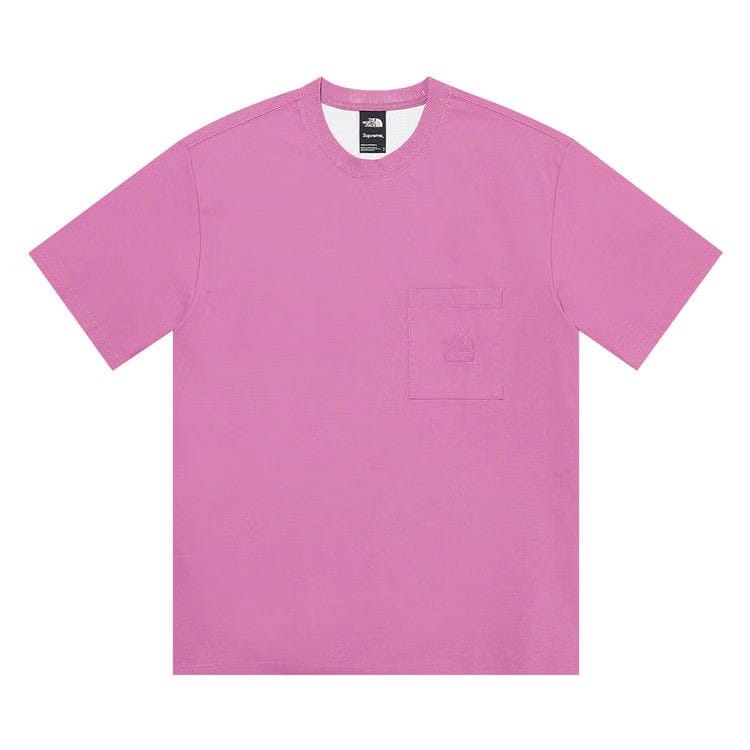 Supreme x The North Face Pigment Printed Pocket T-Shirt Pink