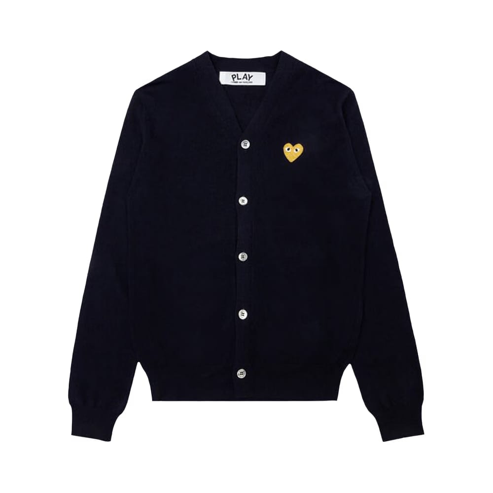 Comme des Garçons PLAY Gold Heart Cardigan Navy