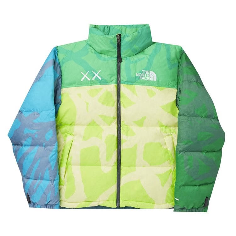 The North Face x KAWS Retro 1996 Nuptse Jacket Safety Green