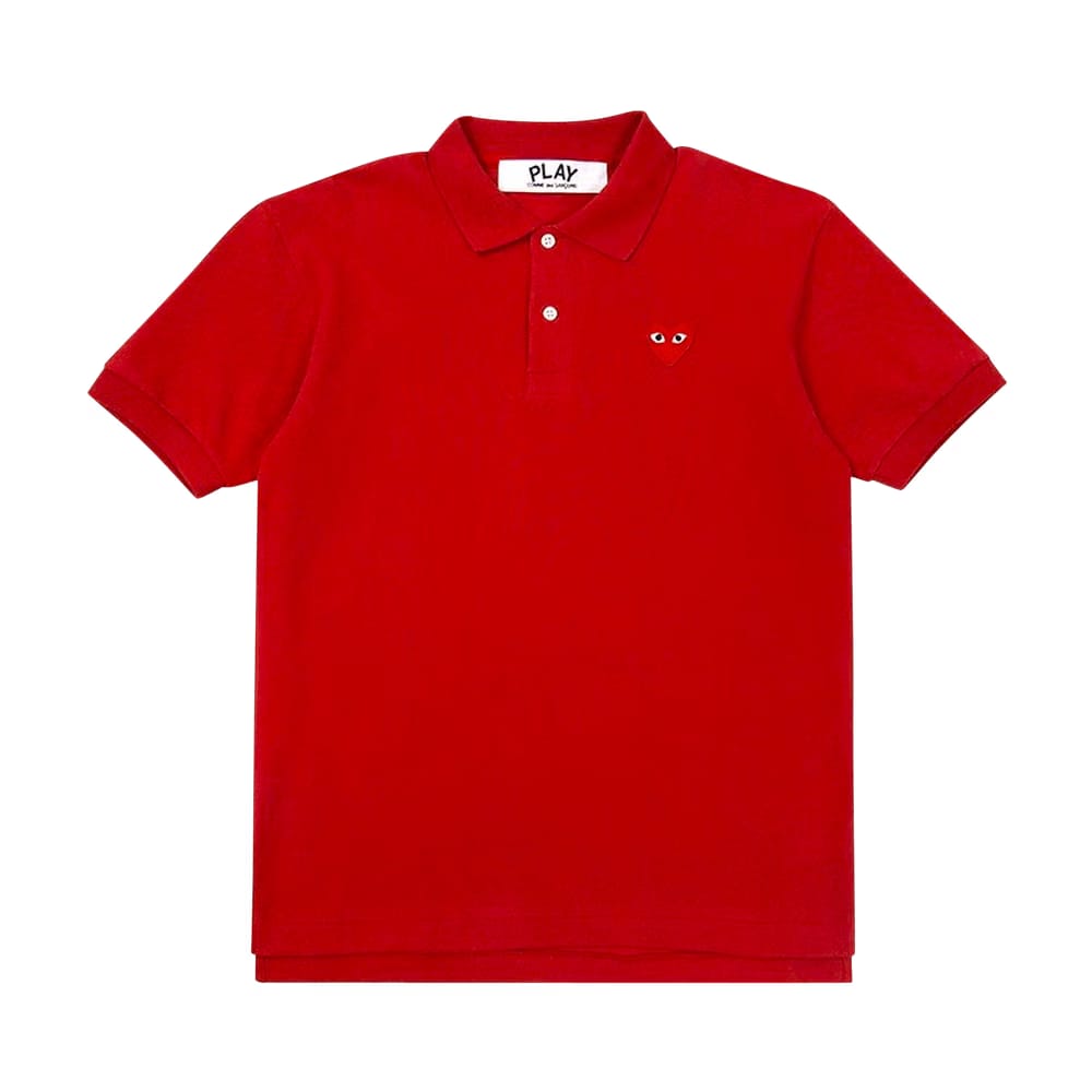 Comme des Garçons PLAY Big Heart Polo T-Shirt Red