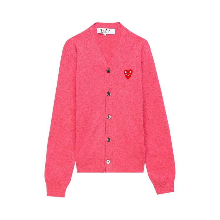Comme des Garçons PLAY V-Neck Cardigan Pink