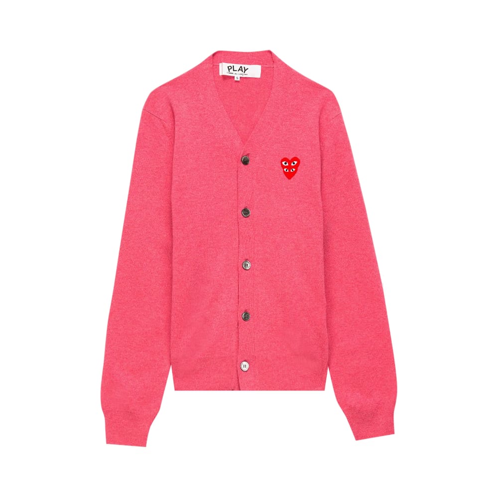 Comme des Garçons PLAY V-Neck Cardigan Pink