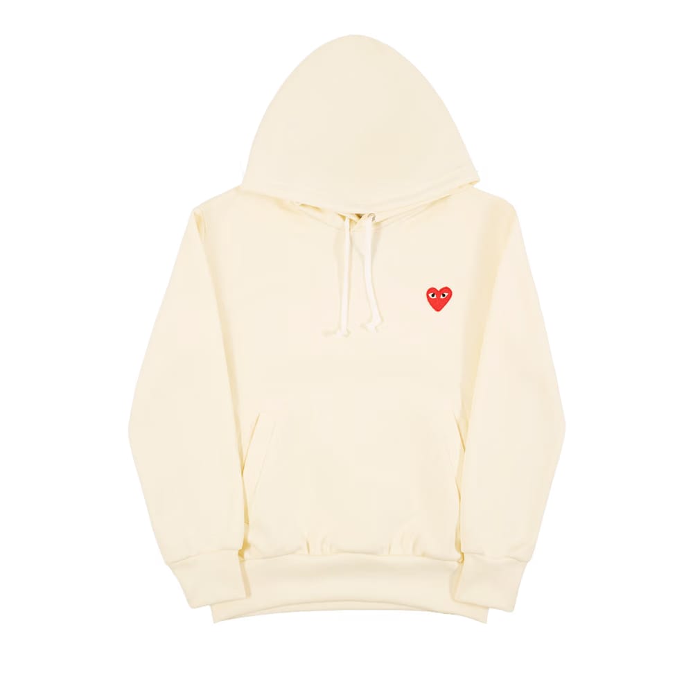 Comme des Garçons PLAY Heart Logo Hoodie Ivory