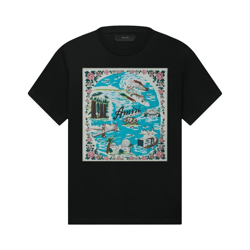 Amiri California Hawaiian T-Shirt Black