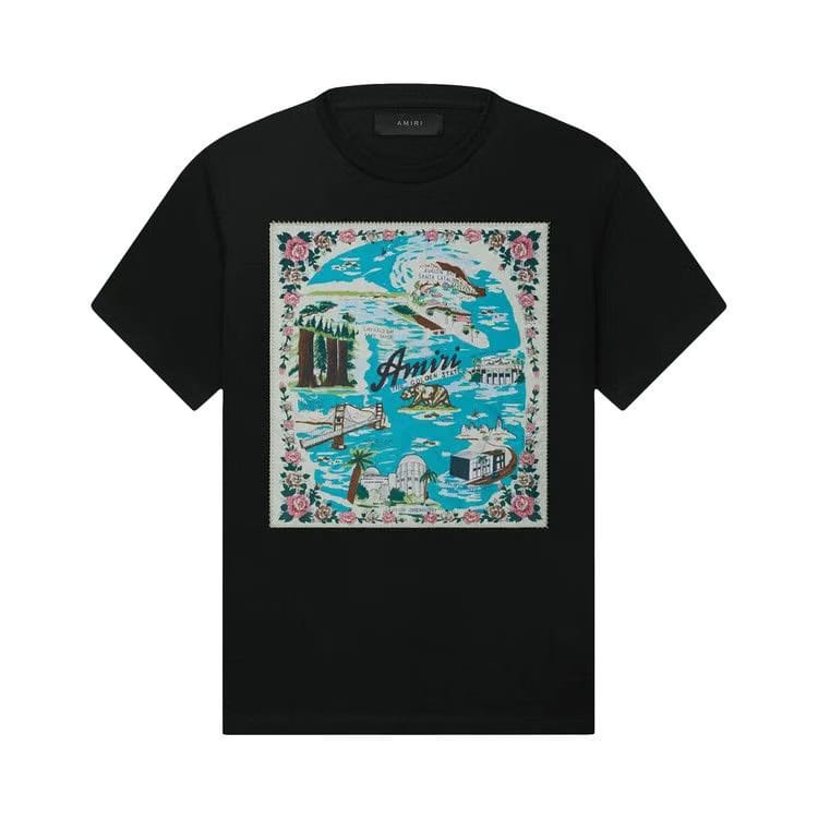 Amiri California Hawaiian T-Shirt Black