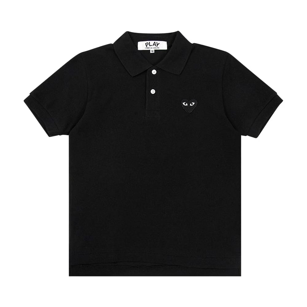 Comme des Garçons PLAY Black Emblem Polo Shirt Black