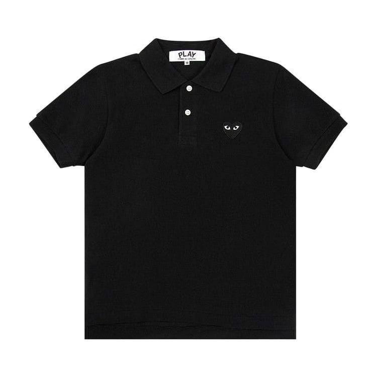 Comme des Garçons PLAY Black Emblem Polo Shirt Black