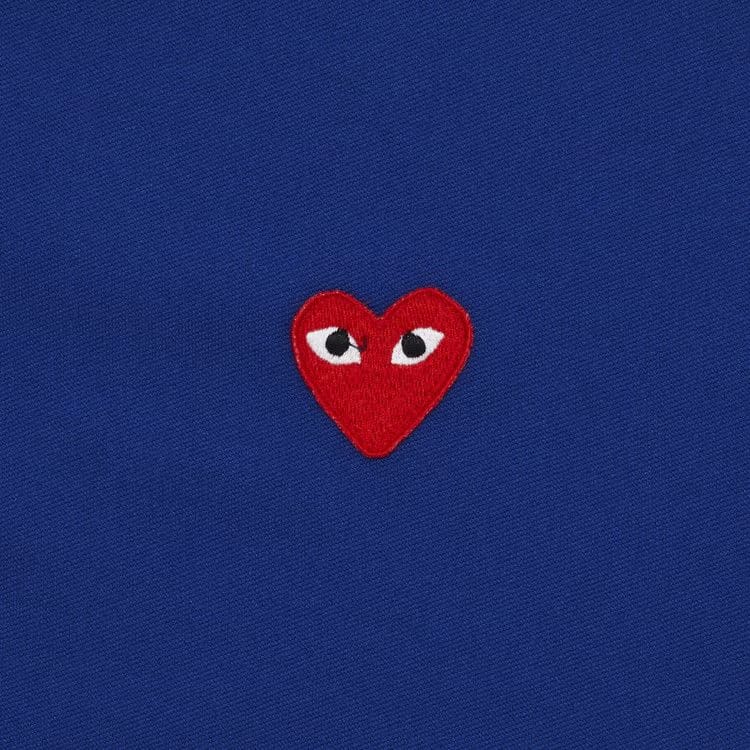 Comme des Garçons Play Zip Up Hoodie With Red Heart Navy