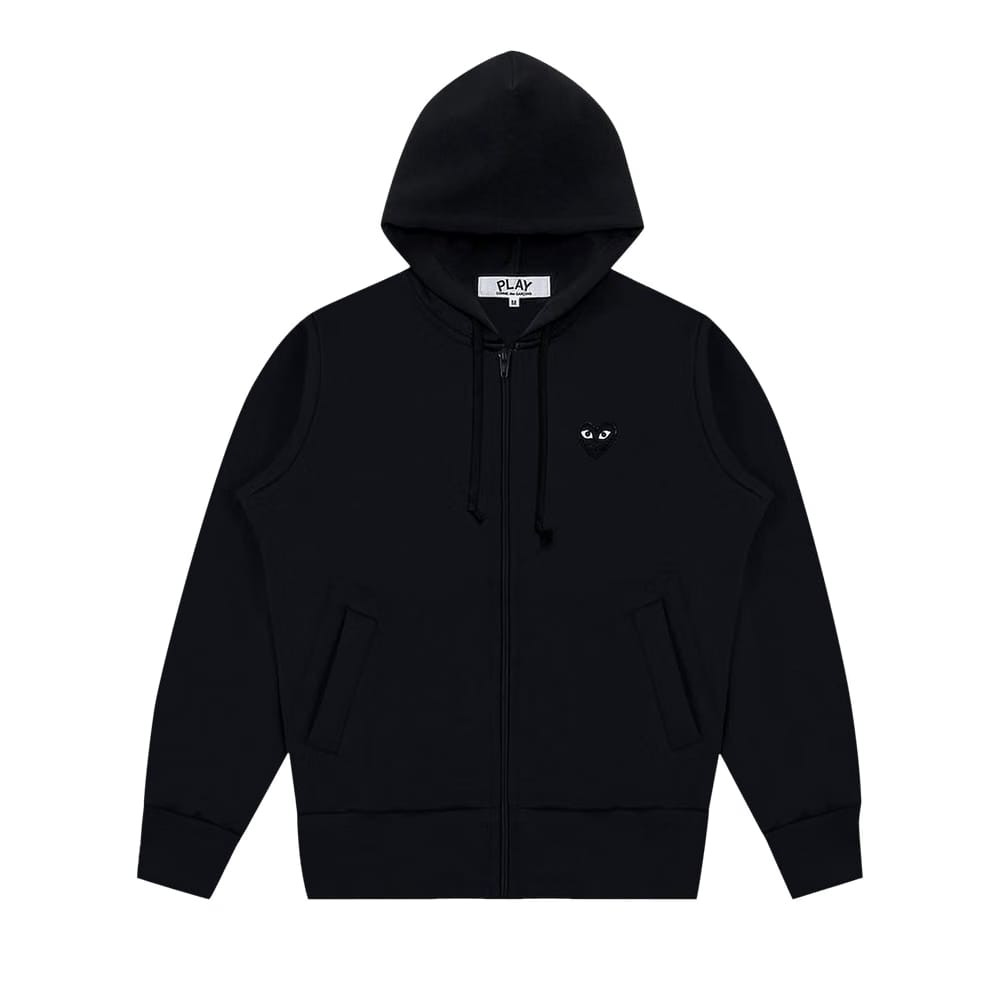 Comme des Garçons PLAY Zip Up Hoodie Black