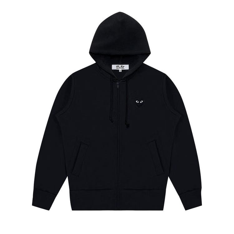 Comme des Garçons PLAY Zip Up Hoodie Black