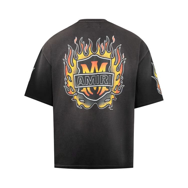 Amiri MA Flames T-Shirt Black